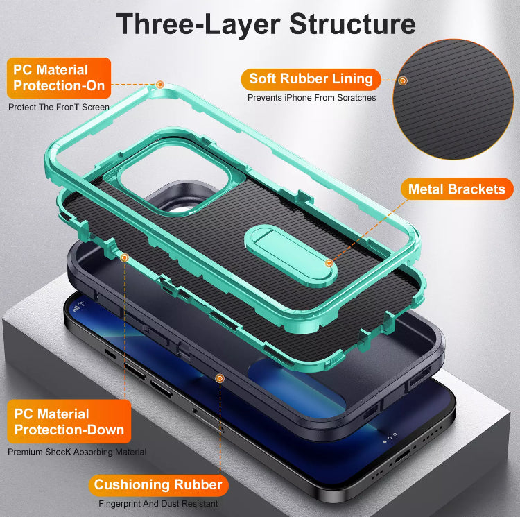 Premium Drop-Protection Style Double-Layers Kickstand Phone Case- for Apple iPhone 14 Series 2022 - Super Savings Technologies Co.,LTD Premium Drop-Protection Style Double-Layers Kickstand Phone Case- for Apple iPhone 14 Series 2022 - Super Savings Technologies Co.,LTD